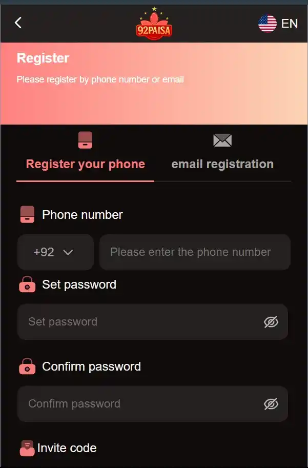 92 Paisa Registration
